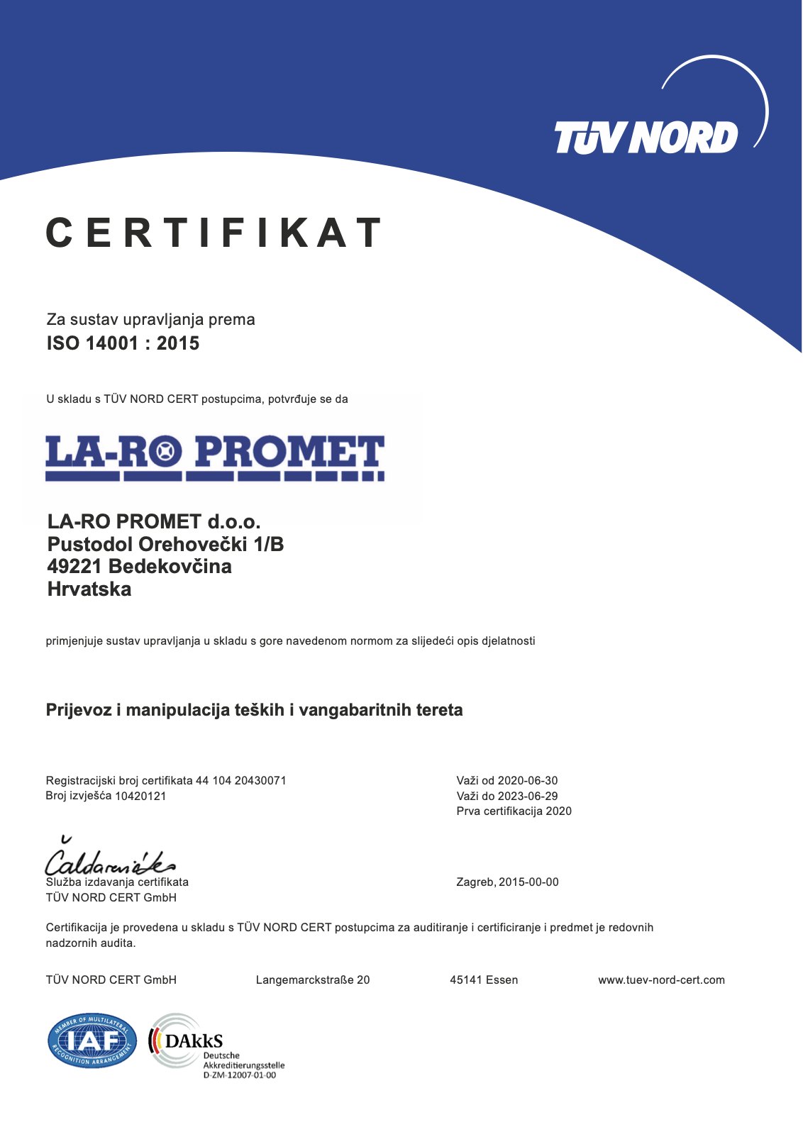 LA-RO PROMET - Profesionalni transport teških tereta i specijalizirana logistika